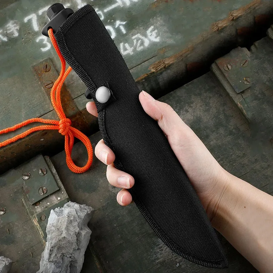 Dive Knife Titanium - アウトドアEDC固定刃高硬度ストレートナイフ多目的キャンプ・サバイバルツール（ジャケットに装着可能）