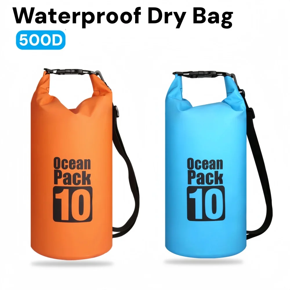Dry Bag Roll Top - 500D防水ドライバッグフローティング、ロールトップドライサック、キャンプ、ハイキング、アウトドア旅行用、カヤック、ビーチ、釣り用ギア収納