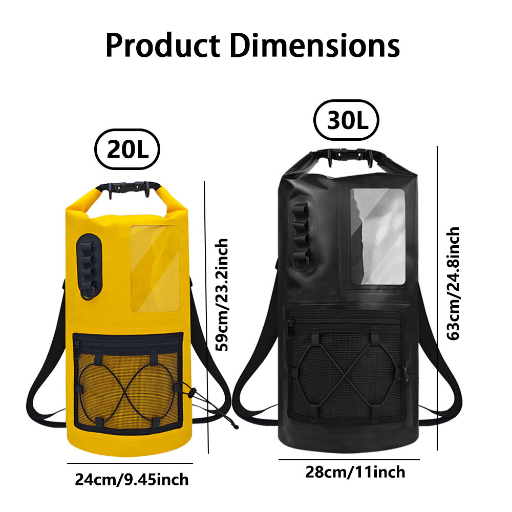   20L/30L ロールトップ防水ドライバッグ（スマホ - Dry Bag Roll Top のレビューと価格