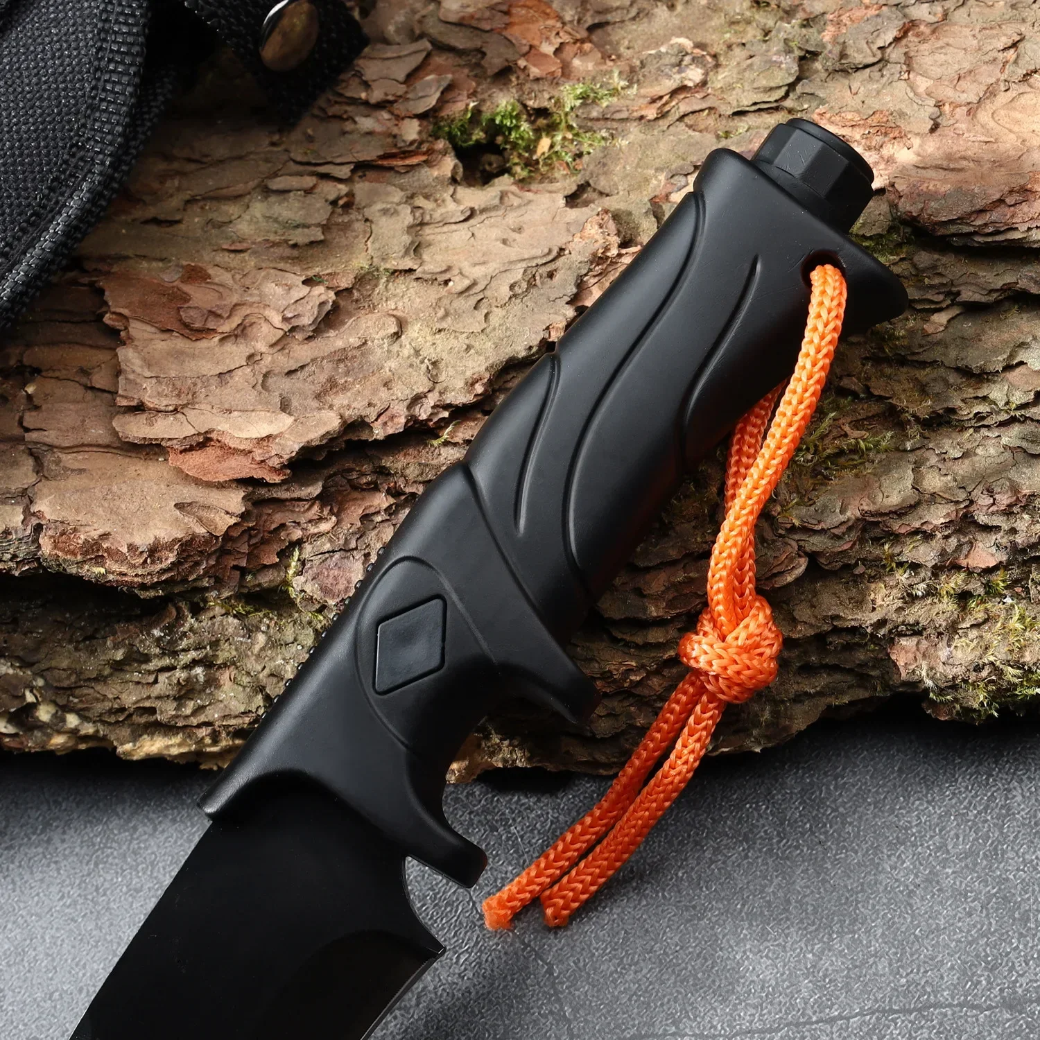 アウトドアEDC固定刃高硬度ストレートナイフ多目的キャンプ・ - Dive Knife Titanium のレビューと価格