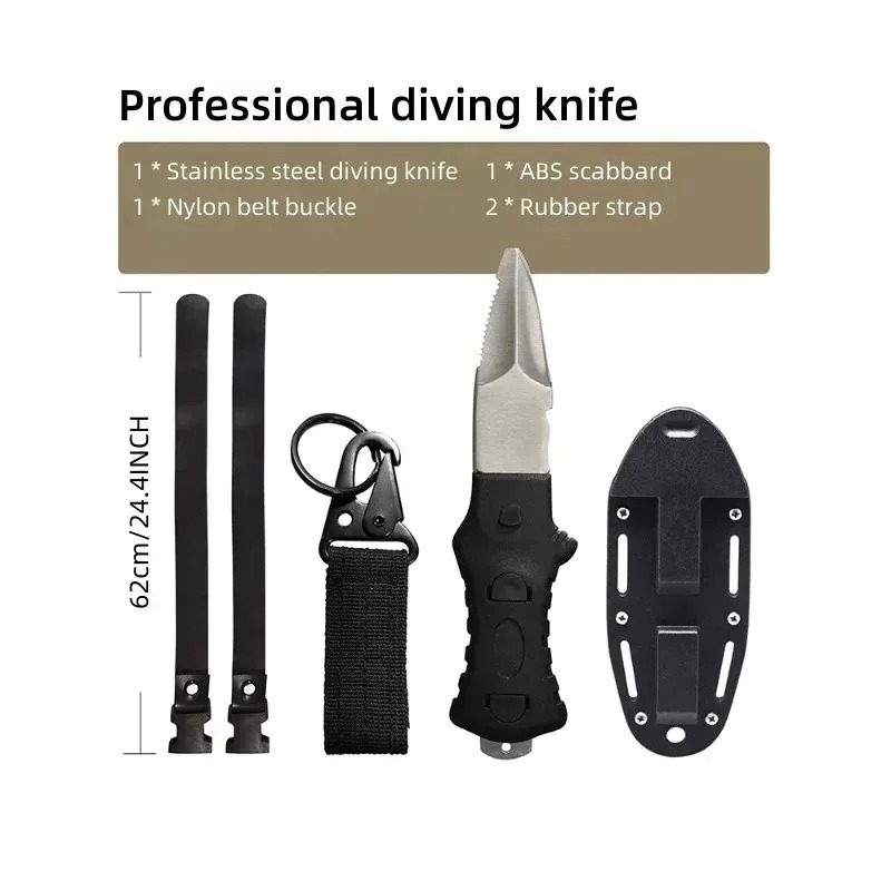 屋外水難救助ナイフ、スピアフィッシングダイビングナイフ、ステ - Dive Knife Titanium のレビューと価格